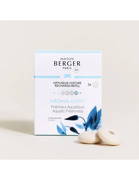 MAISON BERGER COFANETTO 2 RICARICHE IN CERAMICA PER AUTO - AROMA HAPPY