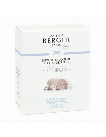 MAISON BERGER COFANETTO 2 RICARICHE IN CERAMICA PER AUTO - CARESSE DE COTON