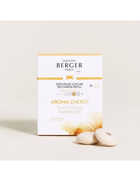 MAISON BERGER COFANETTO 2 RICARICHE IN CERAMICA PER AUTO - AROMA ENERGY