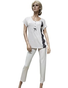 SWAMI PIGIAMA DONNA SERAFINO, MEZZA MANICA E PANTALONE