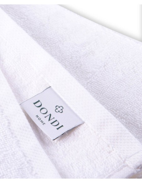 DONDI SET 2 ASCIUGAMANI VISO E OSPITE IN SPUGNA 100% COTONE - AQUA