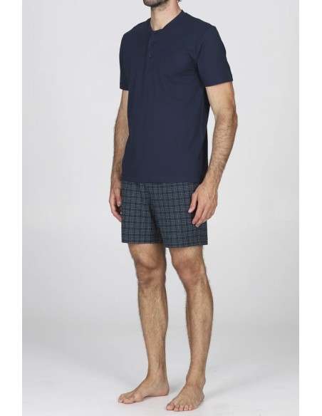 JULIPET PIGIAMA UOMO SERAFINO MANICA CORTA E PANTALONCINO IN COTONE JERSEY - MODENA
