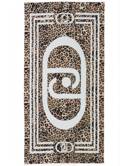 LIU JO TELO MARE 90 X 180 CM IN SPUGNA 100% COTONE - WILD MONOGRAM
