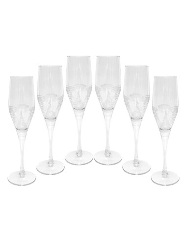 PIERRE CARDIN SET 6 CALICI FLUTE 60 CL IN VETRO...