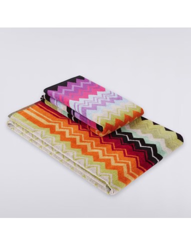 Missoni Set 2 Asciugamani Viso e Ospite in Spugna 100% Cotone - Giacomo - Arancione