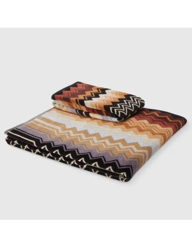 Missoni Set 2 Asciugamani Viso e Ospite in Spugna 100% Cotone - Giacomo - Nero