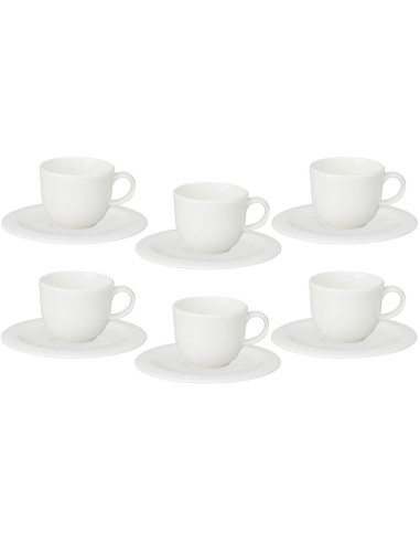 Thomas Set 6 Tazze Caffè 90 Ml in Bone China - Sensai - Bianco