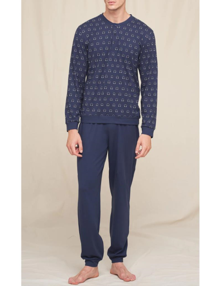 JULIPET PIGIAMA UOMO SERAFINO MANICA LUNGA E PANTALONE LUNGO