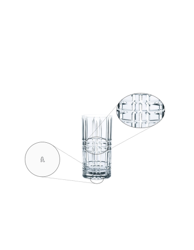 NACHTMANN SET 4 LONGDRINK 44,5 CL - SQUARE