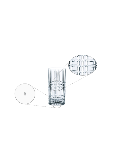 NACHTMANN SET 4 LONGDRINK 44,5 CL - SQUARE