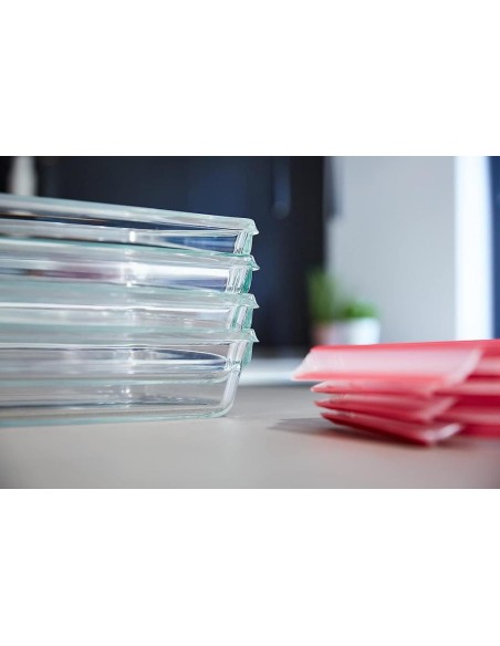 EMSA CONTENITORE IN VETRO SALVAFRESCHEZZA RETTANGOLARE - CLIP & CLOSE GLASS