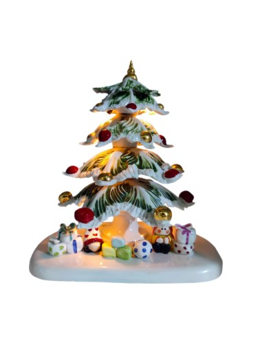SBORDONE ALBERO CON LED IN PORCELLANA 20X23 -...