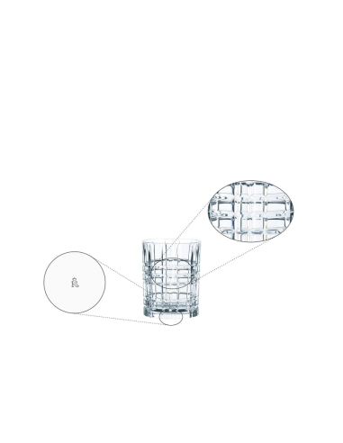 NACHTMANN SET 4 BICCHIERI DA WHISKY 34 CL - SQUARE