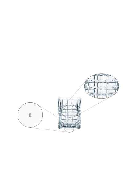 NACHTMANN SET 4 BICCHIERI DA WHISKY 34 CL - SQUARE