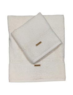 BORBONESE SET 2 ASCIUGAMANI VISO E OSPITE - BON TON 2