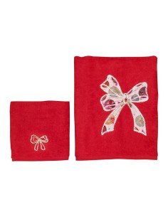 ALESSANDRO BARONCELLI SET 2 ASCIUGAMANI IN SPUGNA CON...