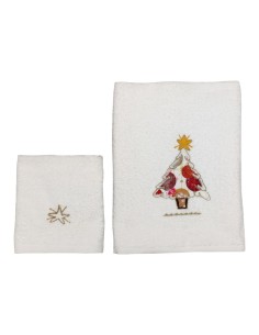 ALESSANDRO BARONCELLI SET 2 ASCIUGAMANI IN SPUGNA CON... 2