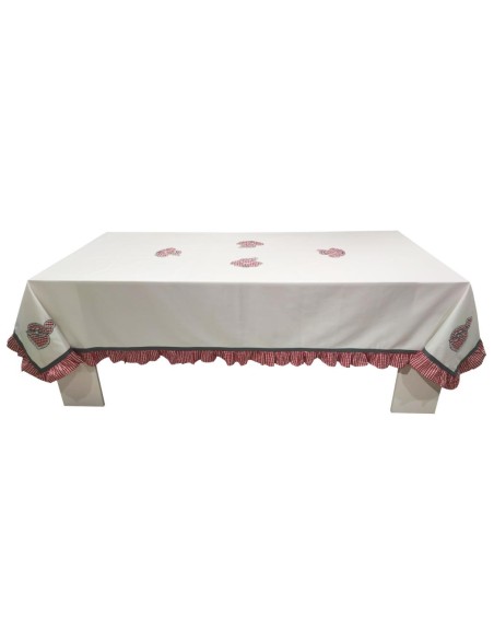 ALESSANDRO BARONCELLI TOVAGLIA IN PANAMA DI COTONE CON TOVAGLIOLI