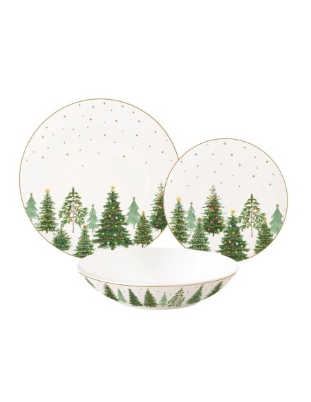 EASY LIFE SERVIZIO NATALIZIO 18 PEZZI - FESTIVE TREES