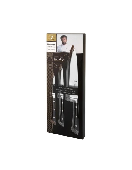 MASTERPRO CRACCO SET 3 COLTELLI IN ACCIAIO INOX