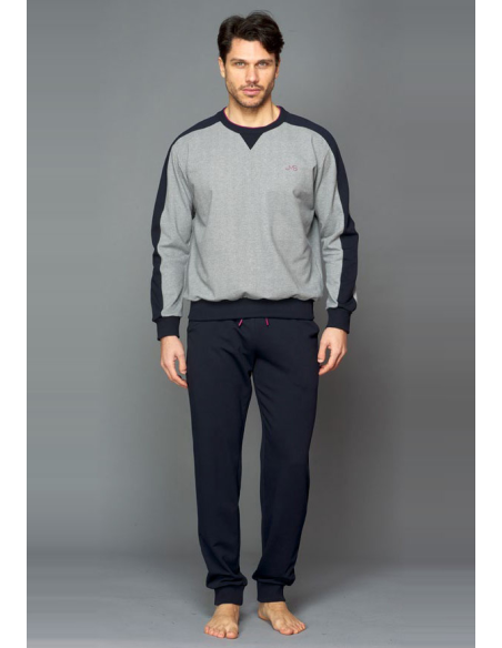 JAMAS PIGIAMA UOMO GIROCOLLO MANICA LUNGA E PANTALONE LUNGO