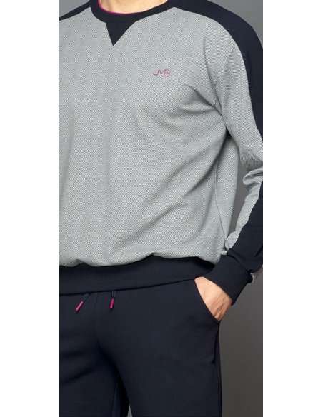 JAMAS PIGIAMA UOMO GIROCOLLO MANICA LUNGA E PANTALONE LUNGO