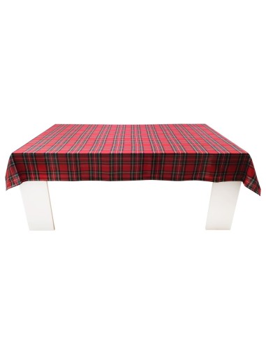 GALTEX TOVAGLIA NATALIZIA TARTAN IN COTONE