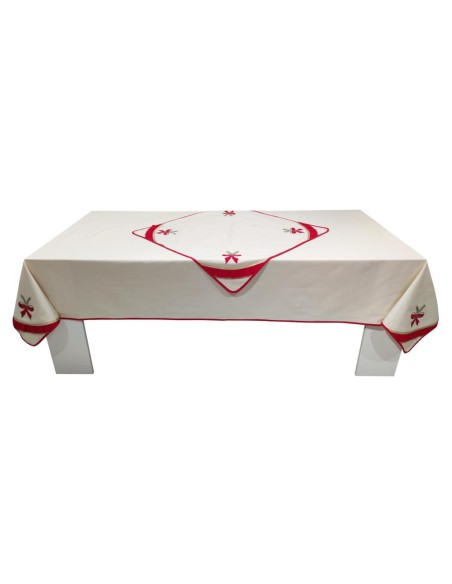 LA MEDICEA TOVAGLIA NATALIZIA CON COPRITAVOLA E TOVAGLIOLI