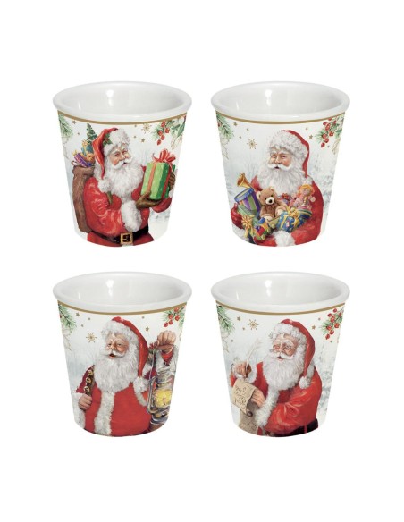 EASY LIFE SET 4 TAZZE CAFFÉ 100 ML - SANTA IS COMING
