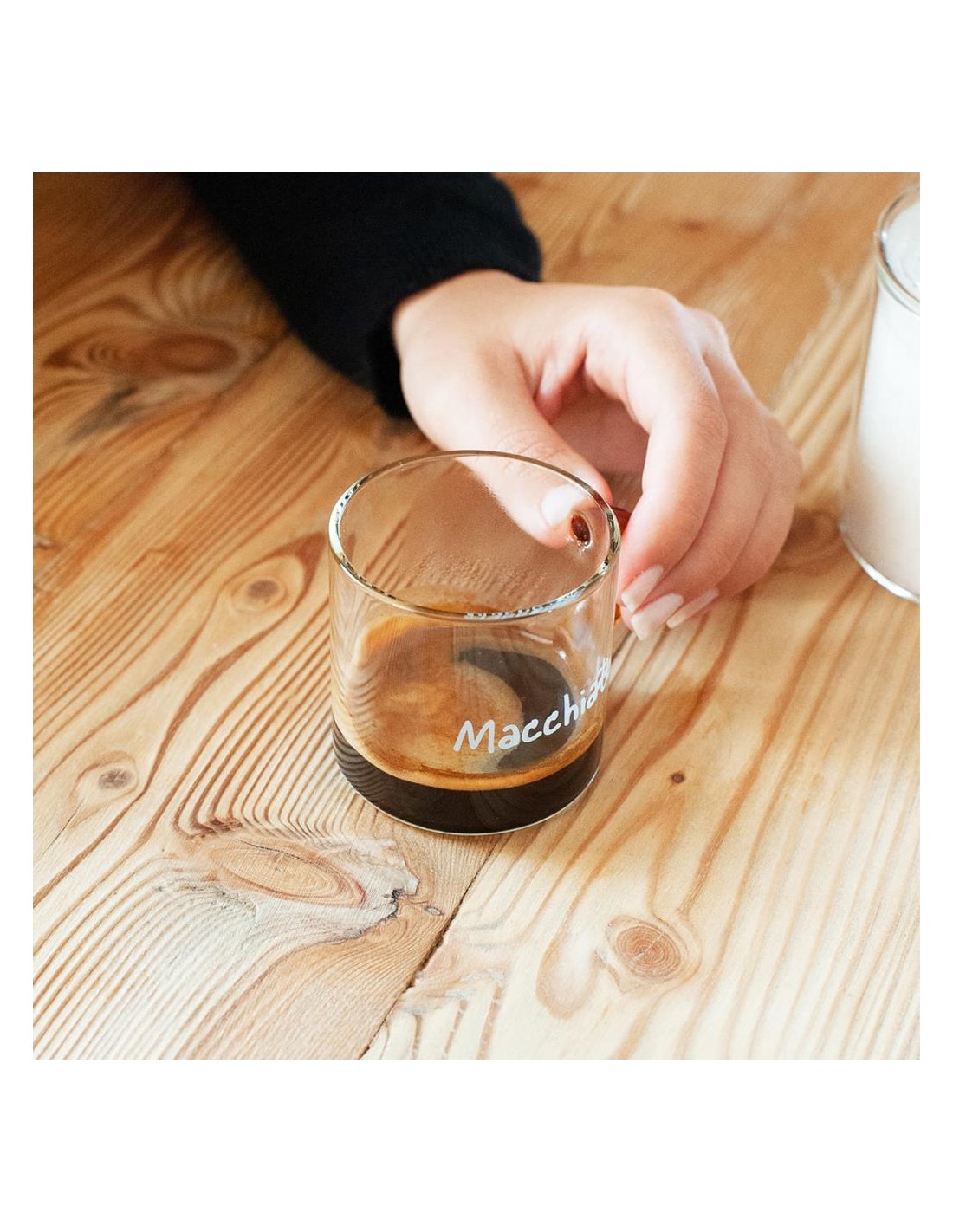 WD LIFESTYLE - Servizio 6 tazzine da caffè in vetro borosilicato con manico  colorato