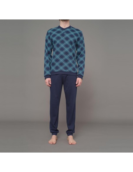 JULIPET PIGIAMA UOMO SERAFINO MANICA LUNGA E PANTALONE LUNGO - CANBERRA