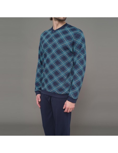 JULIPET PIGIAMA UOMO SERAFINO MANICA LUNGA E PANTALONE LUNGO - CANBERRA