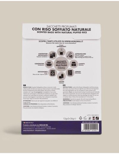 HOROMIA SET 3 SACCHETTI PROFUMATI MULTIUSO -...
