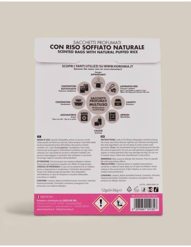 HOROMIA SET 3 SACCHETTI PROFUMATI MULTIUSO -...
