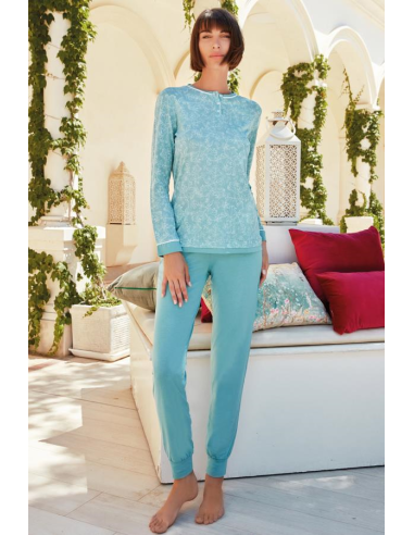 QBO PIGIAMA DONNA SERAFINO MANICA LUNGA E...