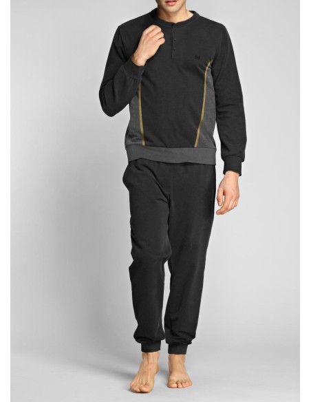 LIU JO PIGIAMA UOMO SERAFINO MANICA LUNGA E PANTALONE LUNGO - INTERLOCK